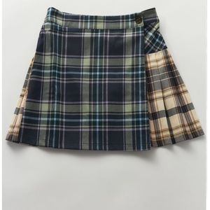 Urban Outfitters mixed plaid pleated mini skirt